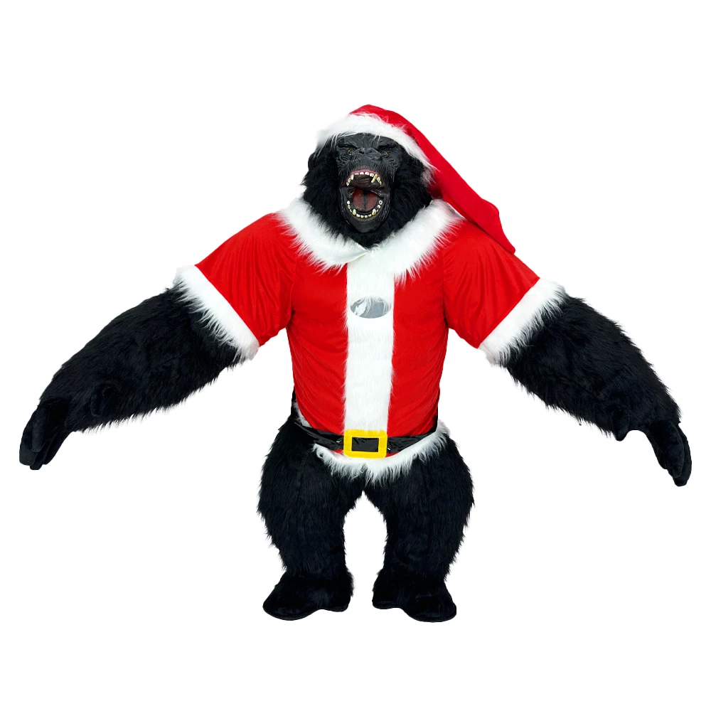 

Рождественский надувной костюм Кинг-Конга, персонаж для взрослых, косплей, Рождественский талисман с животными, реквизит для вечеринки, костюм