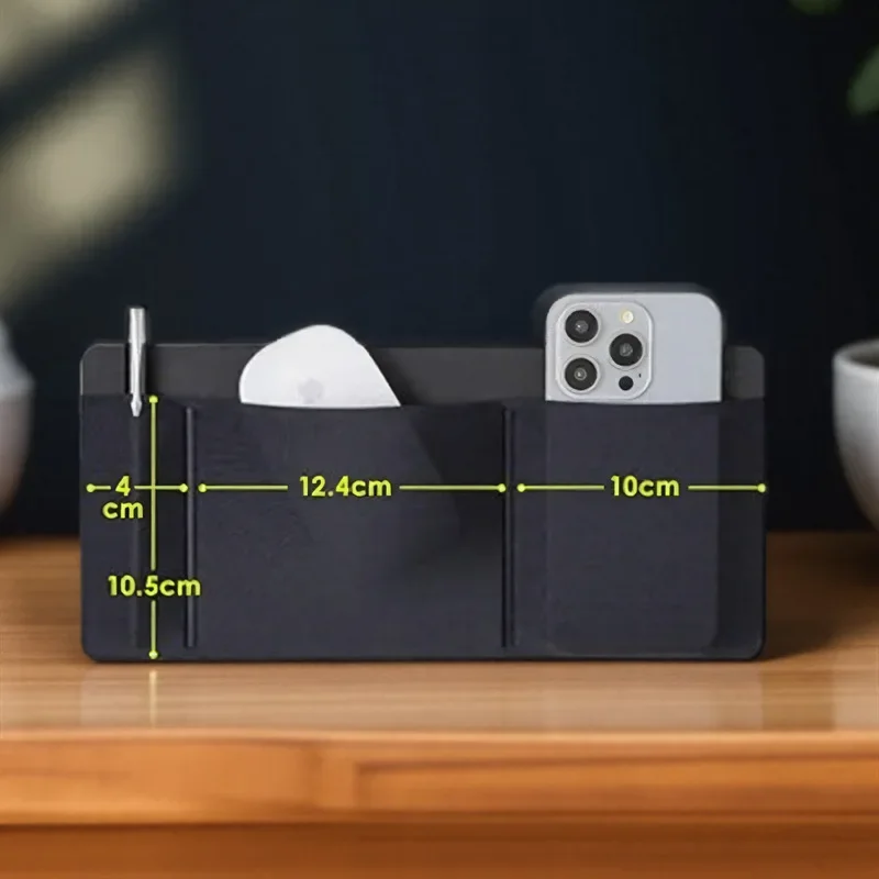 حقيبة ماوس ذاتية اللصق للكمبيوتر المحمول، كابل بيانات، حقيبة تخزين للهاتف ذات القرص الصلب، حقيبة تخزين من قماش الليكرا ذات سعة كبيرة