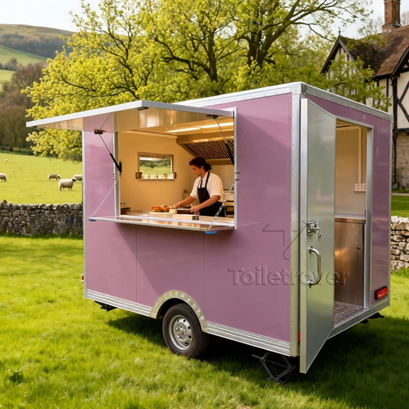 

Mini Fully Equipped Food Trailer Small Food Trailer Commercial Food Truck Mobile Food Truck Trailer for Night Market Snacks