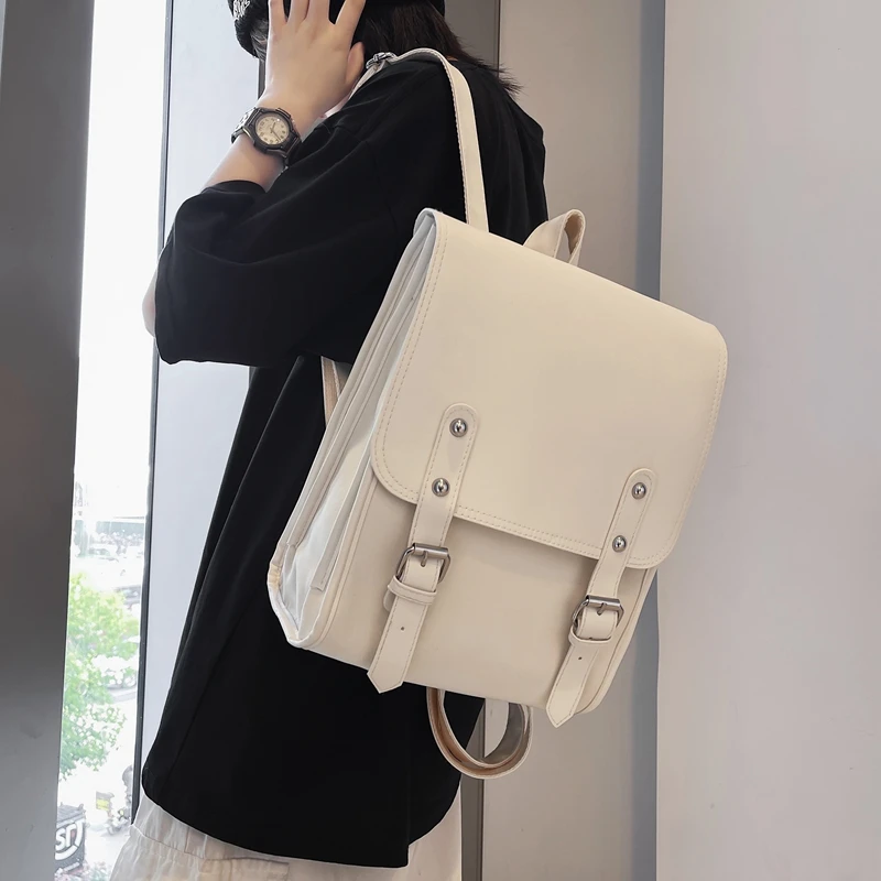 Backpack Women New Korean Style Fashion Wild Trend Preppy Style Large Capacity Ladies School Backpack for Girls Male Travel Bag