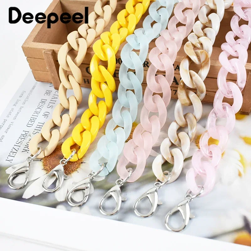 Deepeel 60cm Color Acrylic Bag Chain Straps Women\'s Handbag Shoulder Bags Strap Chains Purse DIY Replace Handle Accessories