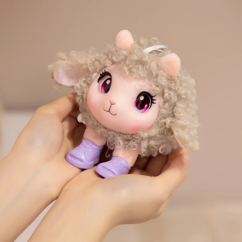 Kawaii Lamb Plush Toy Soft Vinyl Plush Stuffed Animal Goat Pendant Plush Doll Kids Birthday Gifts Dec Random Accessory Color view 5