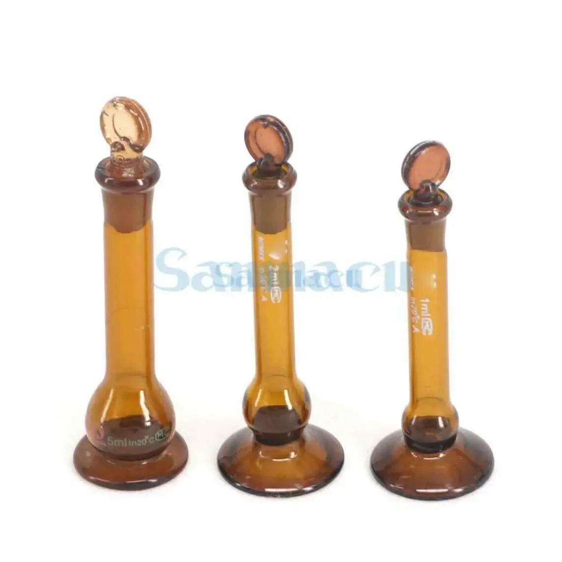 1ml/2ml/5ml/10ml Brown Lab Volumetric Measuring Flask Boro Glass With Stopper Base Acid and Alkali Resist