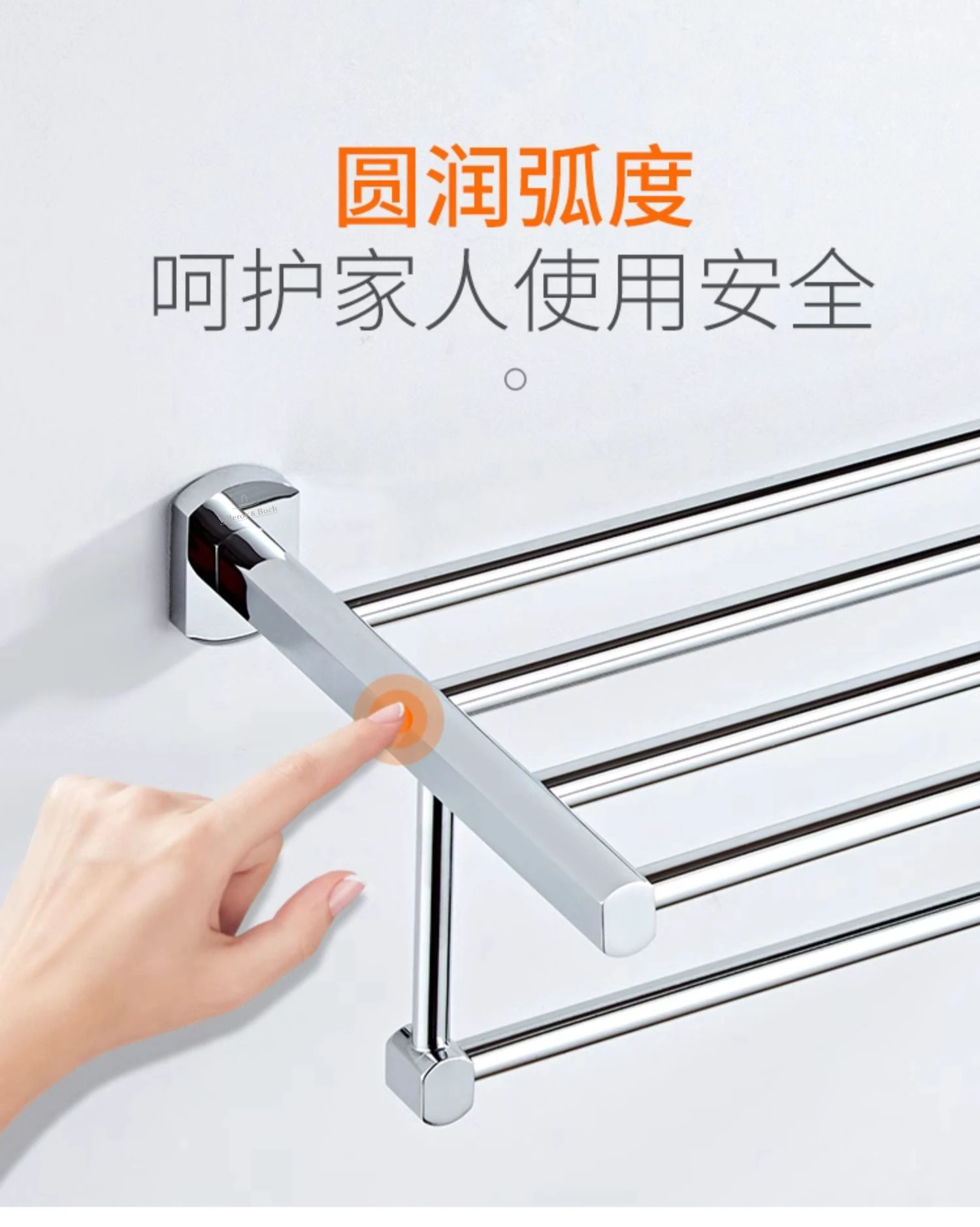 Germany Weibao All Copper Towel Rack No Punching Bath Towel Rack Toilet Shelf Hotel Bathroom Bath Shelf