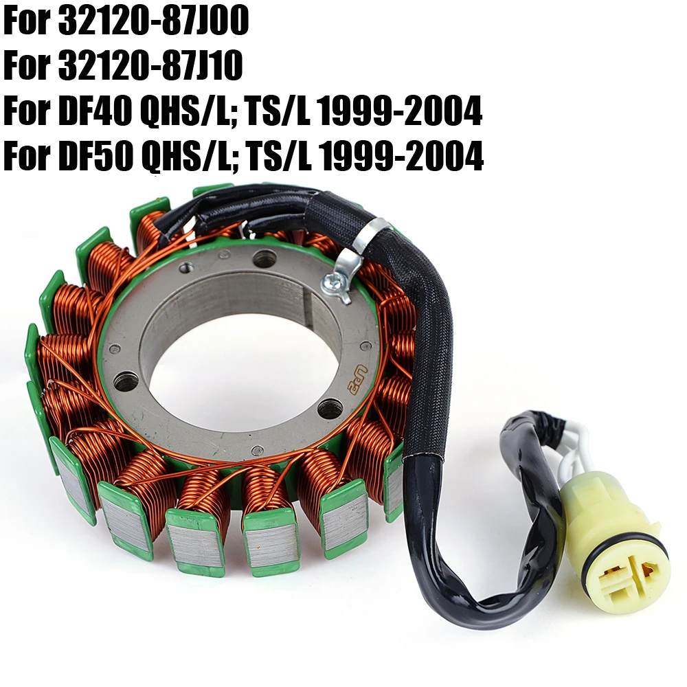 Stator Coil for Suzuki DF40 DF50 QHS/L TS/L 1999 2000 2001 2002 2003 2004 32120-87J00 32120-87J10 Generator Coil DF 40 50