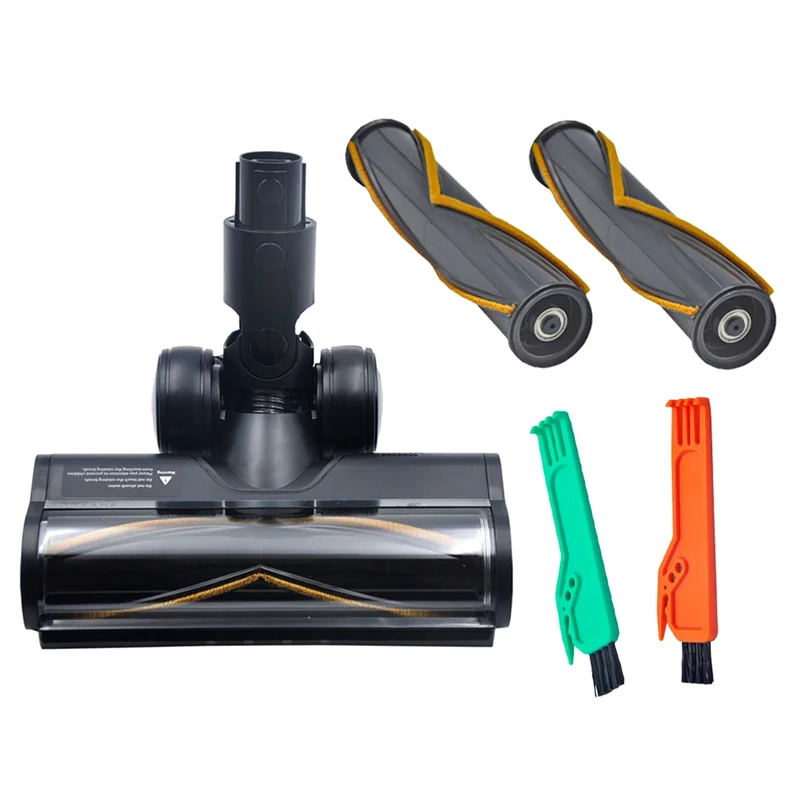 

A74G-For Dreame R10 R20 R30 T30 Soft Roller Brush Head With LED Dust Light And Double Roller Brushes