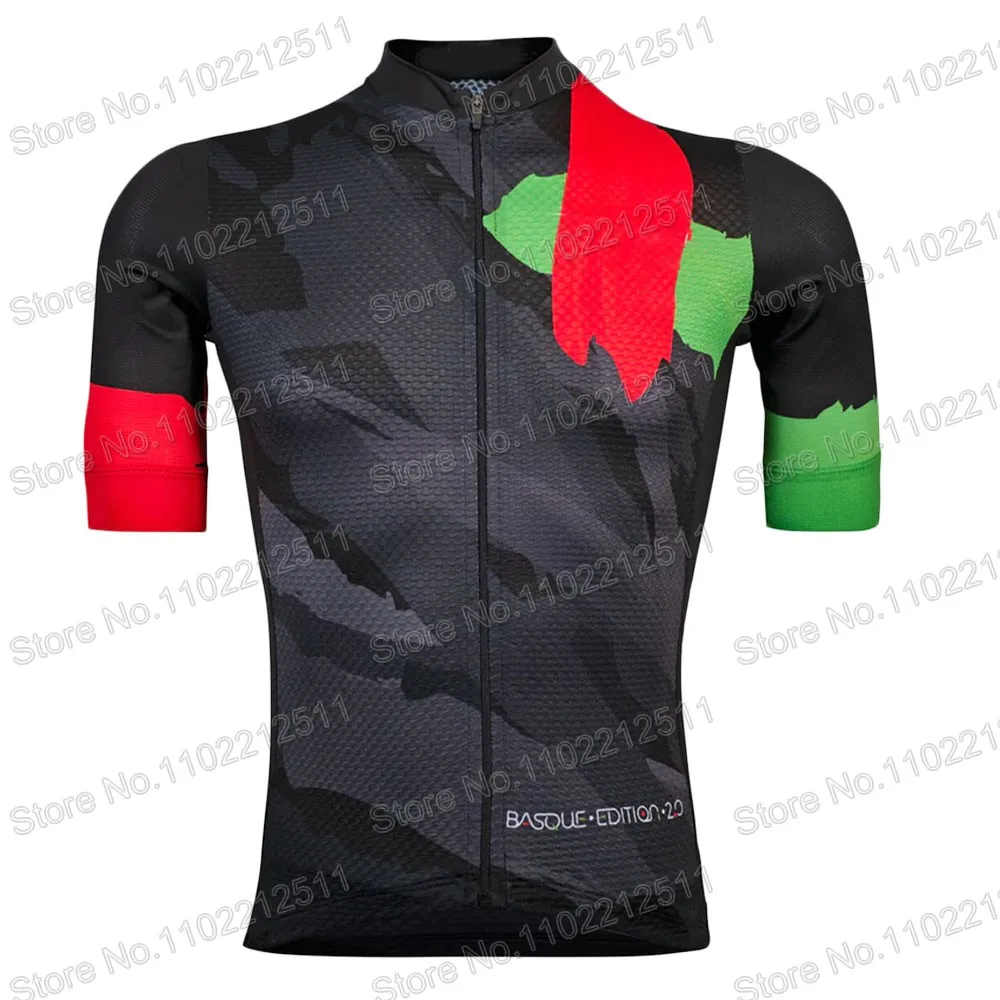 2024 New Euskadi Cycling Jersey Team Set Euskaltel Spain Short Sleeve Clothing Road Bicycle Bib Shorts Suit MTB Wear Maillot