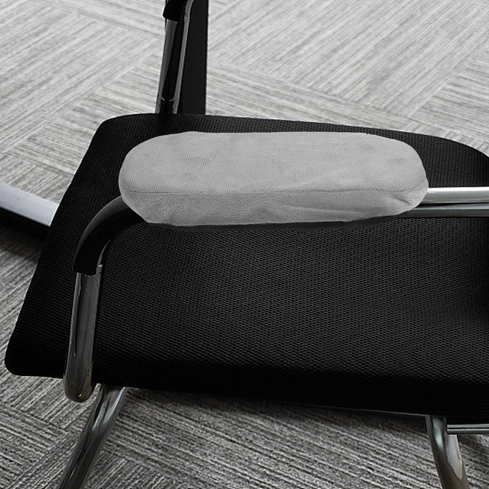 

2pcs Office Chair Armrest Pad Cushion Grey Sponge Chairs Memory Foam Elbow Support Gaming Accessories Desk Replacement
