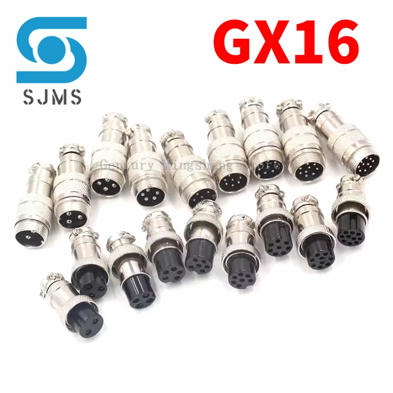 1Set GX16 Butt TYPE Wire Connector 2/3/4/5/6/7/8/9/10 Pin soldering Male&Female Socket Plug Aviation Docking Connectors DIY GO