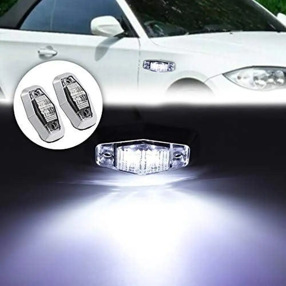 10-30V 2Pcs  Car LED Side Marker Indicators Warning Light External Clearance Turn Signal Lamp For Trailers, Trucks, Vans,Lorries