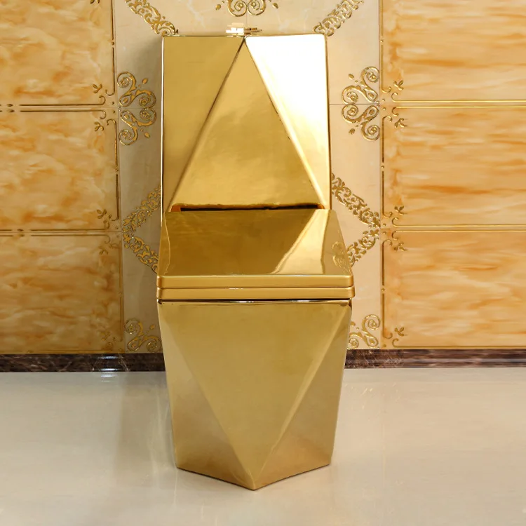 Color gold electroplated gold ceramic toilet deodorant bathroom toilet