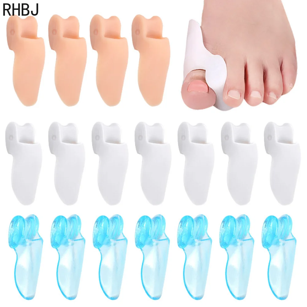 50Pairs=100Pcs Silicone Foot Pain Relief Hallux Valgus Splint Big Gel Toe Spacer Separators Pads Bunion Straightener Orthosis