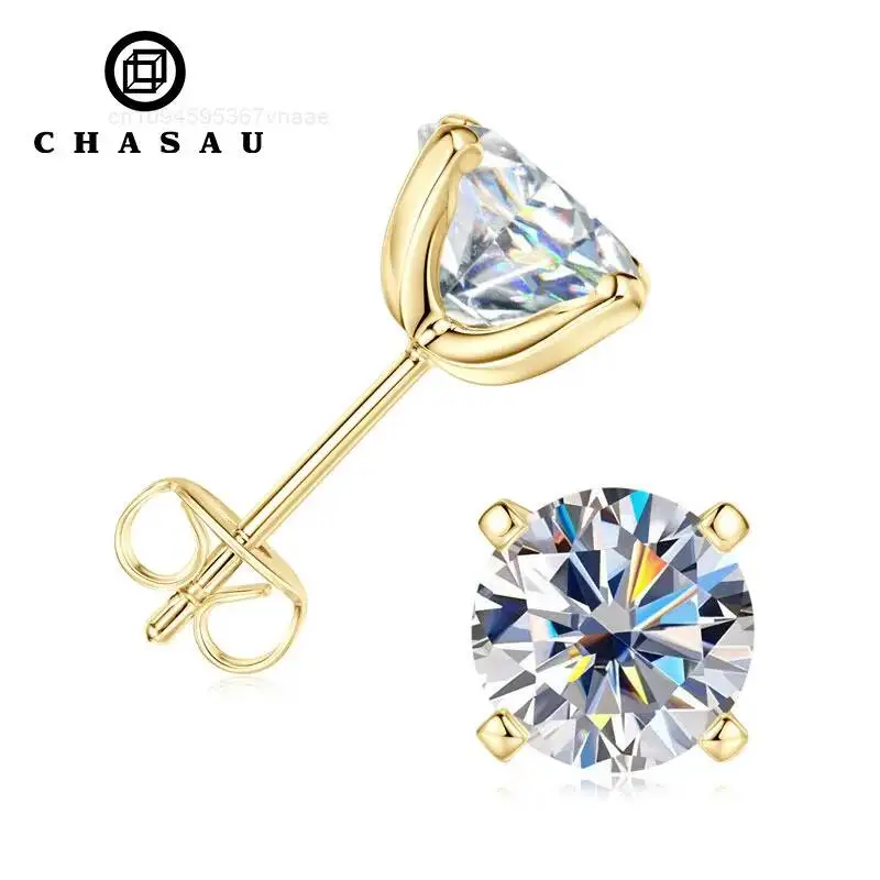 

Multiple Size Options 4mm 5mm 6.5mm 7.5mm 8mm Moissanite Stud Earrings for Women Sparkling Classic Earring