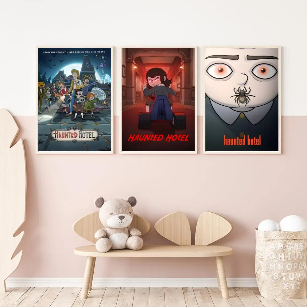 H-Haunted Hotel S-Season Poster Versatile HD Waterproof Wall Art Self-Adhesive Decor for Any Space Ideal Gift