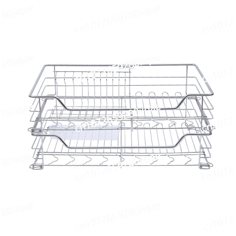 Nano kitchen multi-specification installation-free dish rack drawer storage drain basket