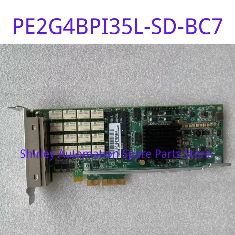 Used I350-T4 PE2G4BPI35L-SD-bc7 4-port lightning protection network card