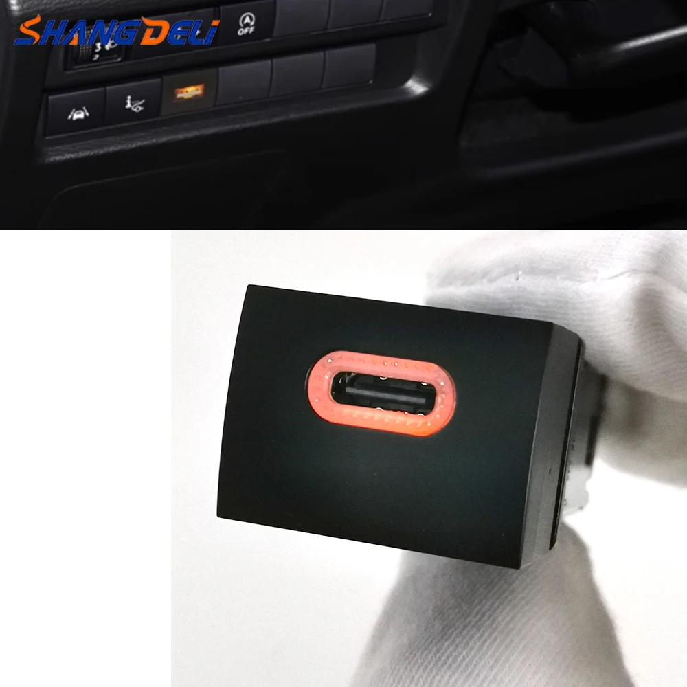 

12V/24V Car Single Type-C PD Charger Socket Charging Outlet Power Adapter Interface Socket For Mitsubishi Outlander 2023