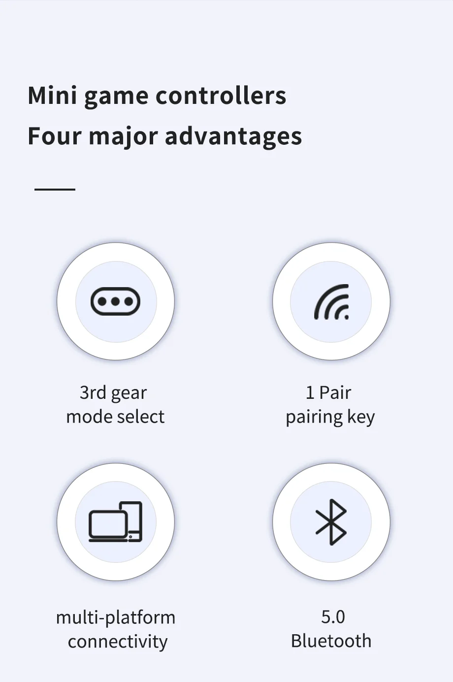 لوحة ألعاب صغيرة للتحكم في الألعاب بلوتوث لهاتف iPhone Android PS4 PS3 Switch Xbox Mobile IOS PC TV Controller لوحة ألعاب لاسلكية للهاتف