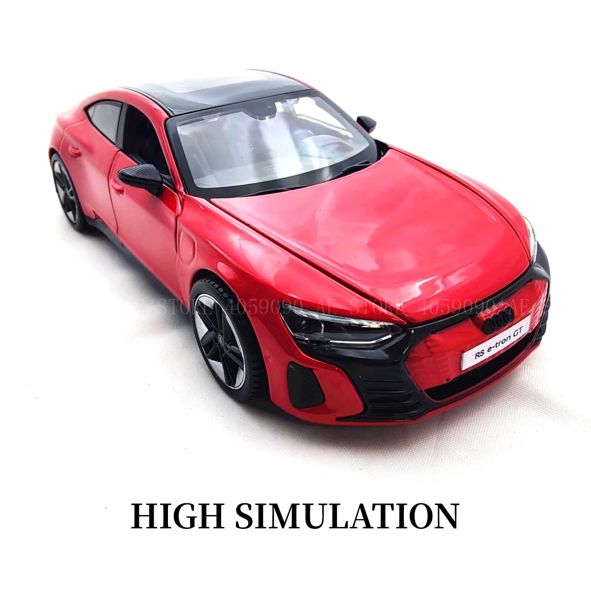 1:24 Metal Diecast Car Model, 2022 Audi RS e-Tron GT Scale Replica Home Office Miniature Art Decoration Ornament Kid Boy Toy