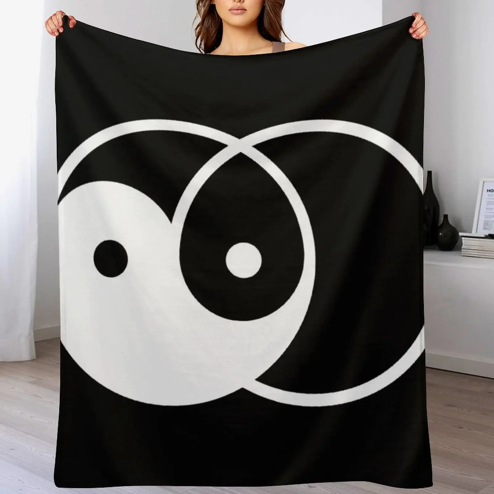 

Circles Merch Throw Blanket Plaid on the sofa bed plaid Cute Shaggy Blankets