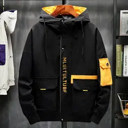 2024 Spring and Autumn Fashion Trend Windproof Cargo Jacket Men's Casual Loose Comfortable Large Size High Quality Hooded Coat