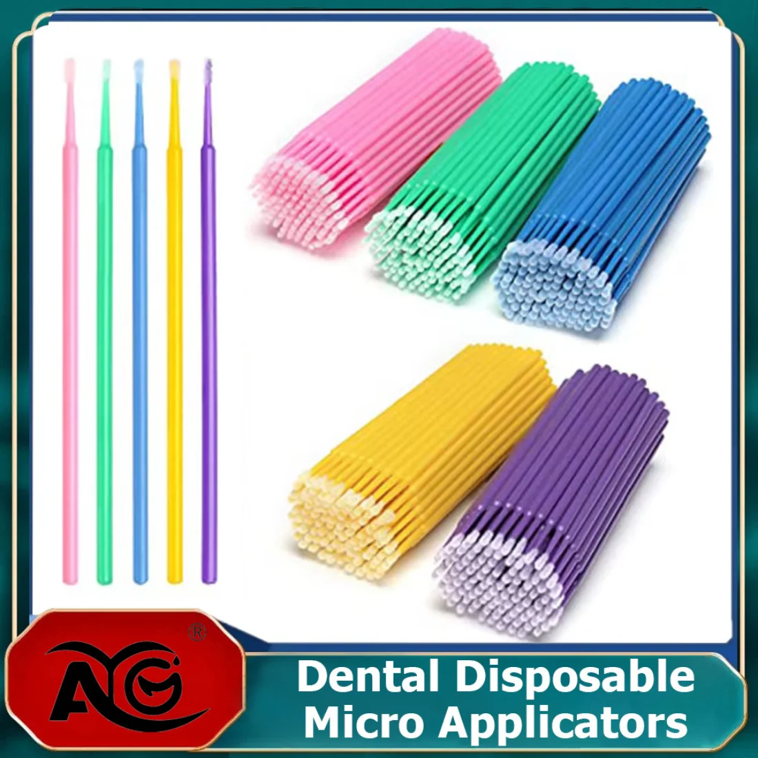 

AG 100PCS/Bottle Dental Disposable Micro Brushes Applicators Micro Brush Dentistry Odontologia Extension Tools Dentist Materials