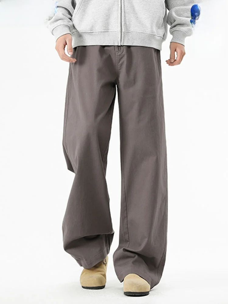 

Cleanfit, прямые облегающие длинные брюки из чистого хлопка, повседневные брюки High Street для мужчин, осенние новые брюки WASSUP DOZEN