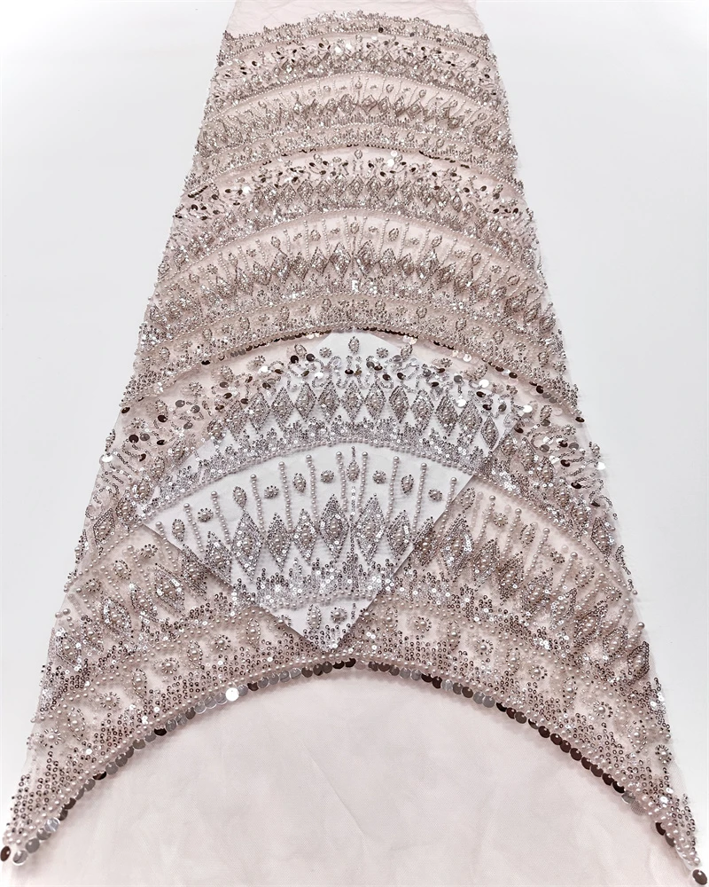 الأزرق جودة عالية النيجيري الأفريقي صافي نسيج الدانتيل مع الترتر اليدوية الثقيلة مطرز الدانتيل القماش فساتين لحضور الحفلات الموسيقية الخرز