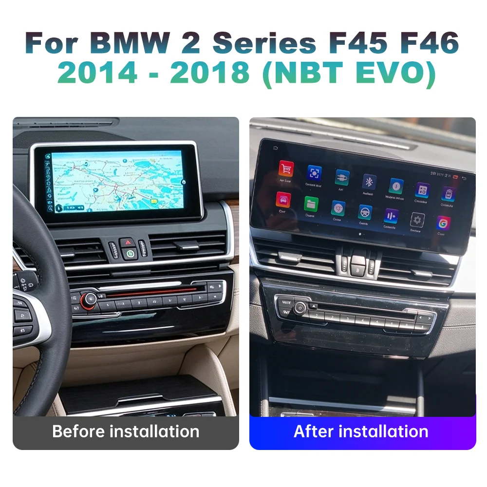 Android 16 for BMW 2 Series Travel F45 F46 2014-2018 NBT EVO System GPS Navi WiFi BT Car Radio Multimedia Player HD Touch Screen