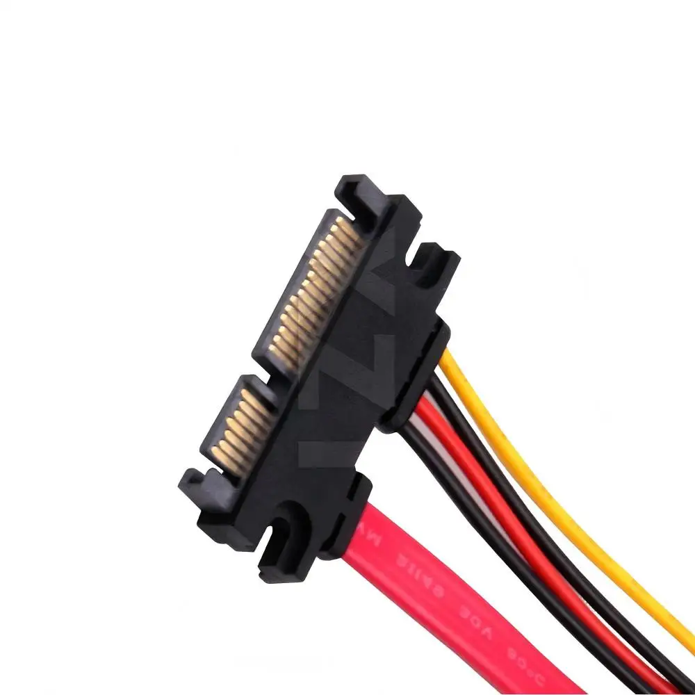45cm SATA Extension Cable 22 Pin Male to Female 7+15 Pin SATA Data HDD Power Combo Extend Extension Cable For PC
