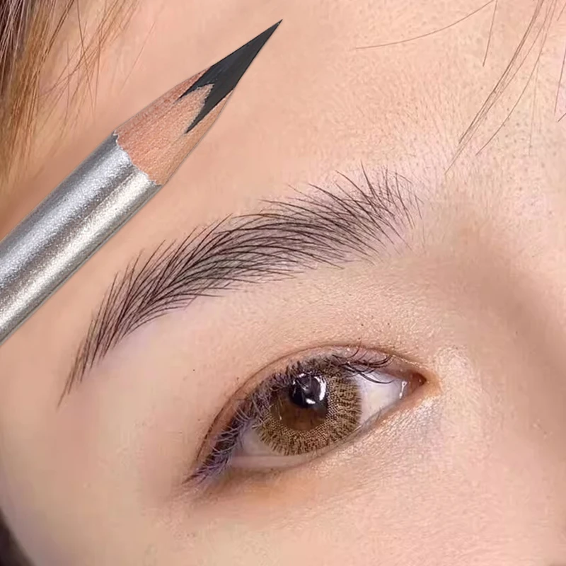 Crayon à sourcils imperméable, naturel, durable, sans bavures, résistant à la sueur, rehausseur de tatouage, teinte noir brun gris, maquillage