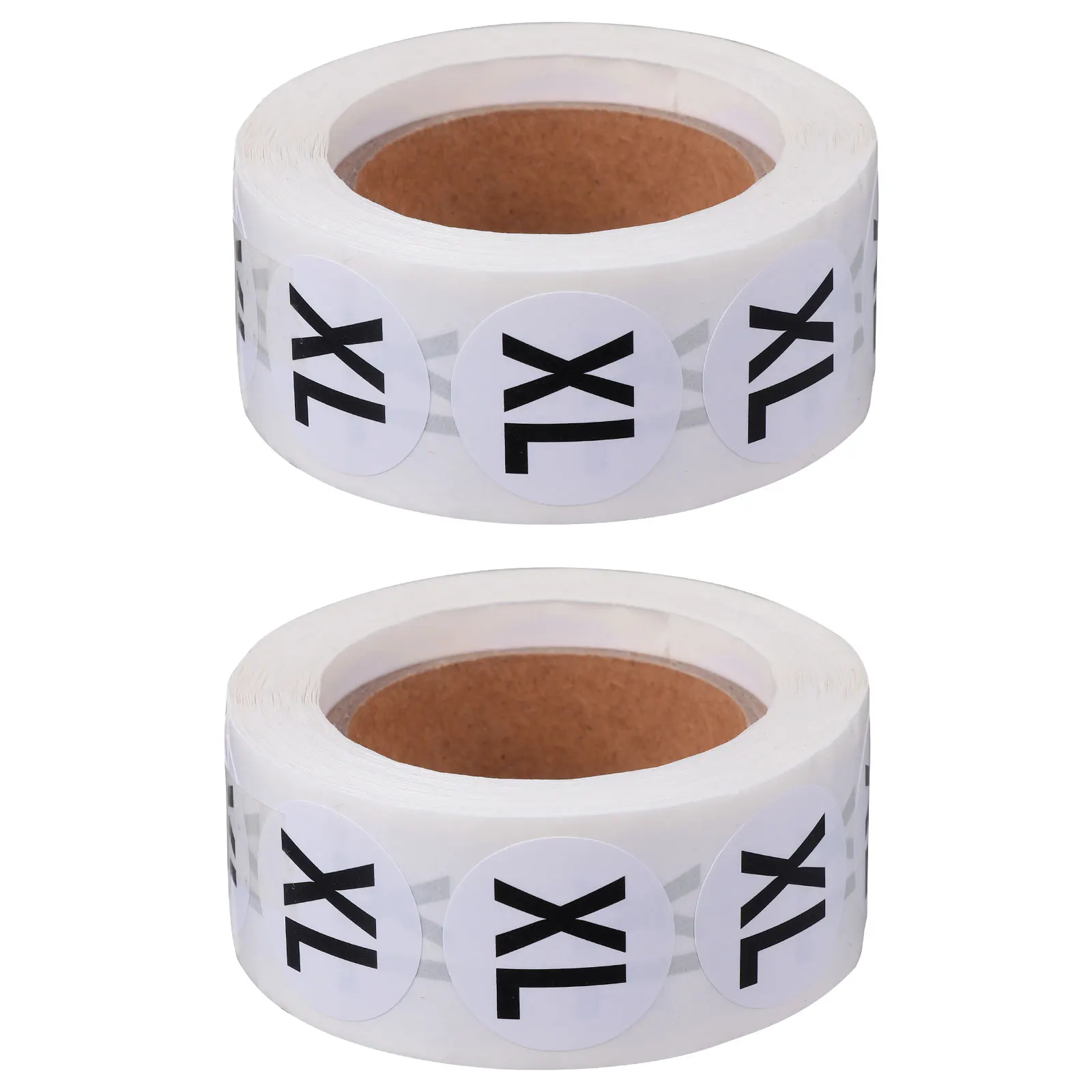 

2 Roll Size Sticker Clothing Sizes Stickers for Clothes Adhesive Blank Round