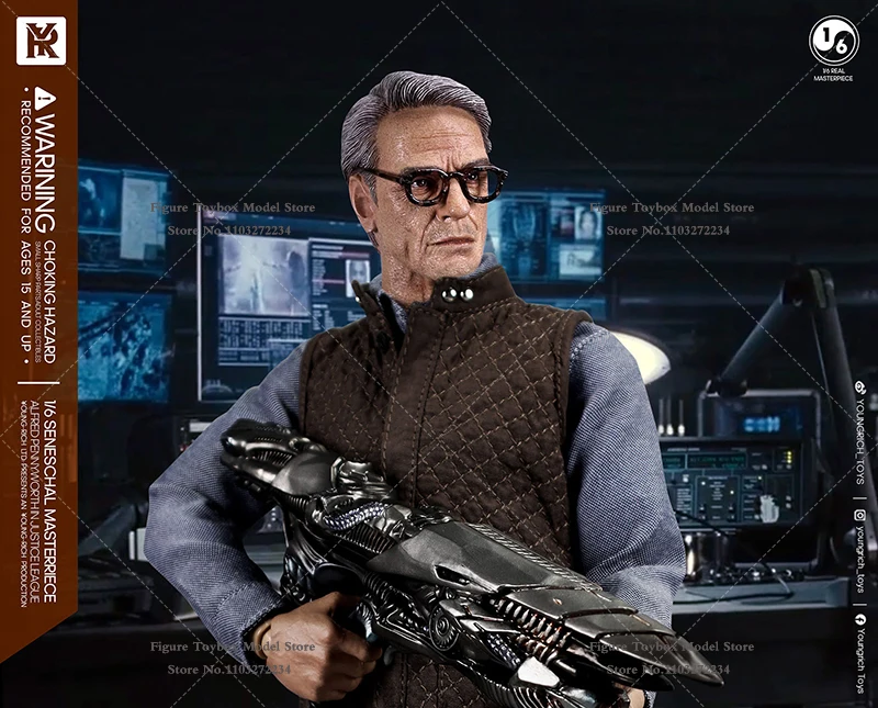 Youngrich Toys YR022 1/6 femme de ménage aînée Alfred cheveux blancs figurine Batman masque décor 12 "modèle de soldat Collection cadeau