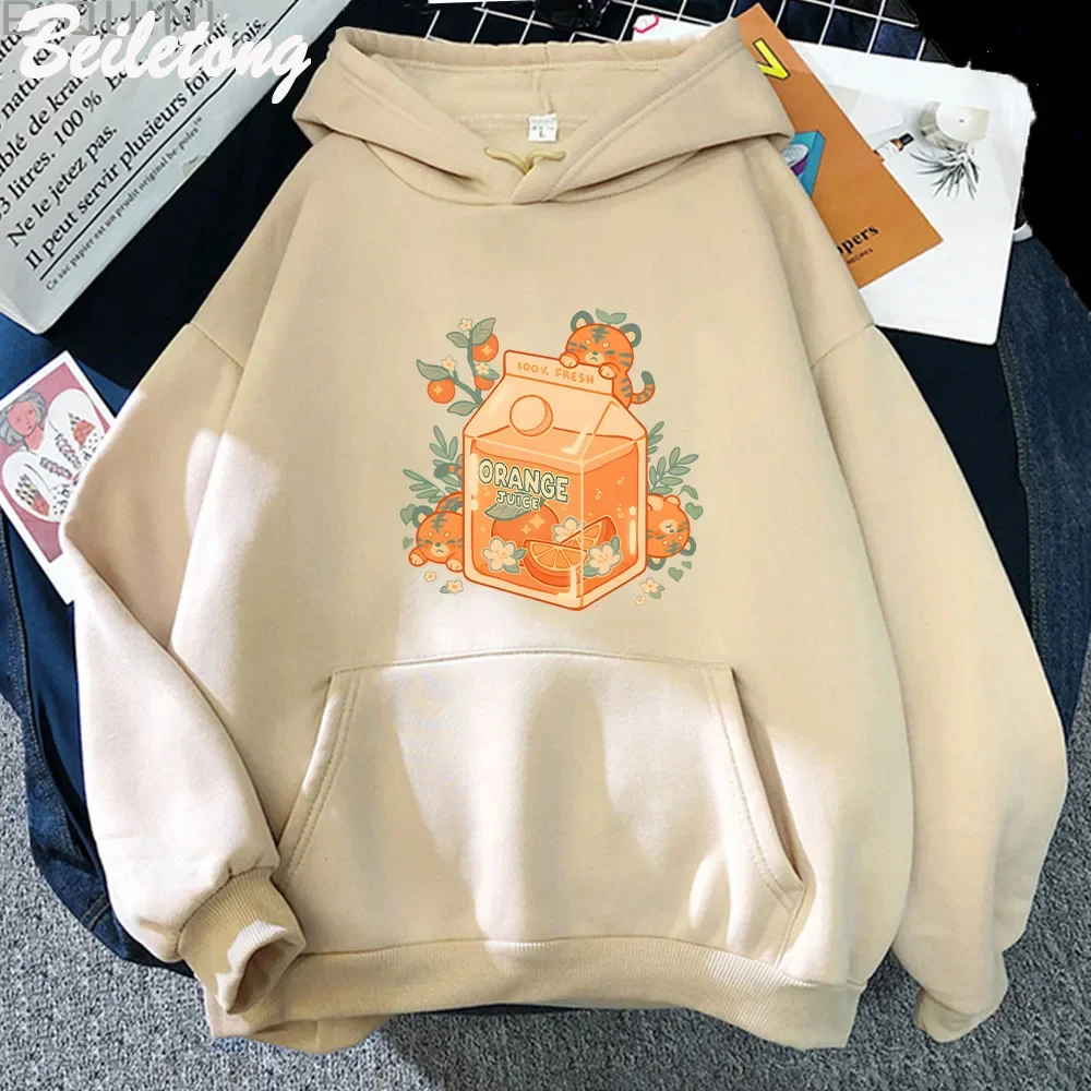 Anime Orange Juice Hoodies  Men Women's Fashion Hooded Sweatshirt Kids Clothing Boys Clothing Hip Hop Harajuku Casual Hoodie