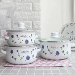 Enamel Pot Thickening Household Large-capacity Soup Pot Stew Pot Soup Pot Chinese Medicine Pot Casserole Induction Cooker Gas