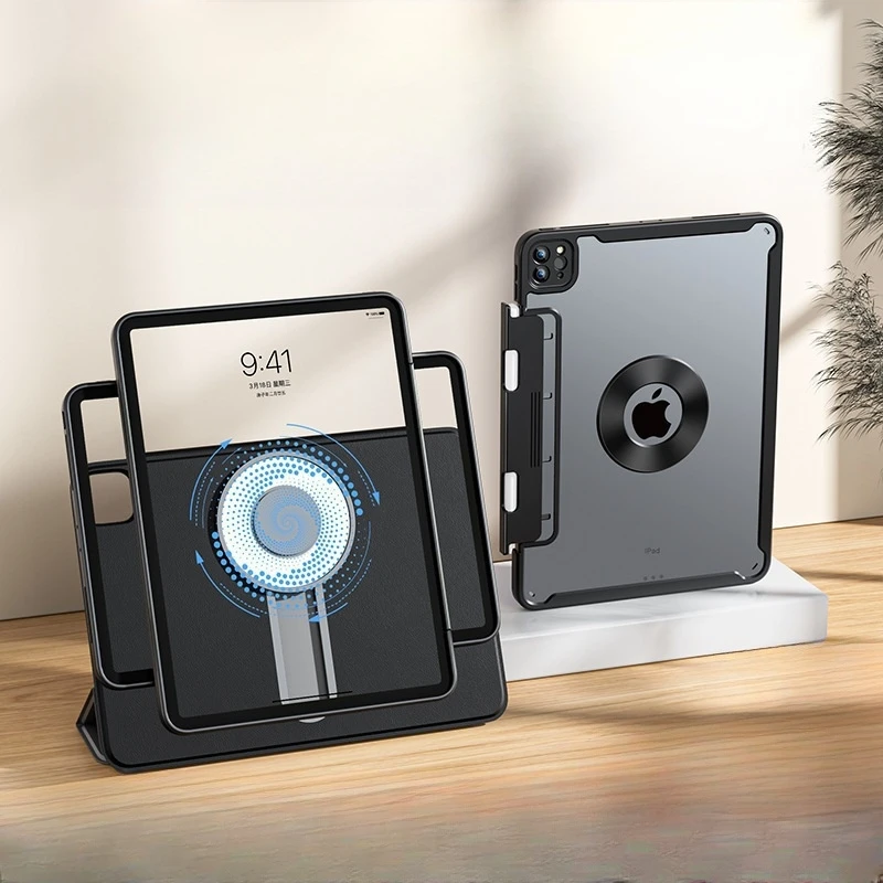 

New Original Handmade Style Rotate Slide Rail Ipad Case Apply Air5/4 Tablet 11 Inches Magnetic Attraction Multifunctional