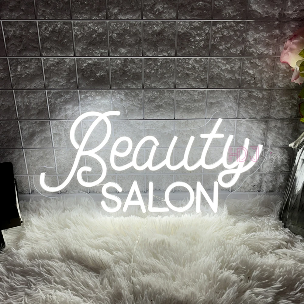 Salon Neon Light Sign USB Beauty Salon LED Neon Sign Nails Room Decoration Wall Hanging Neon Sign Light Up Sign For Shop