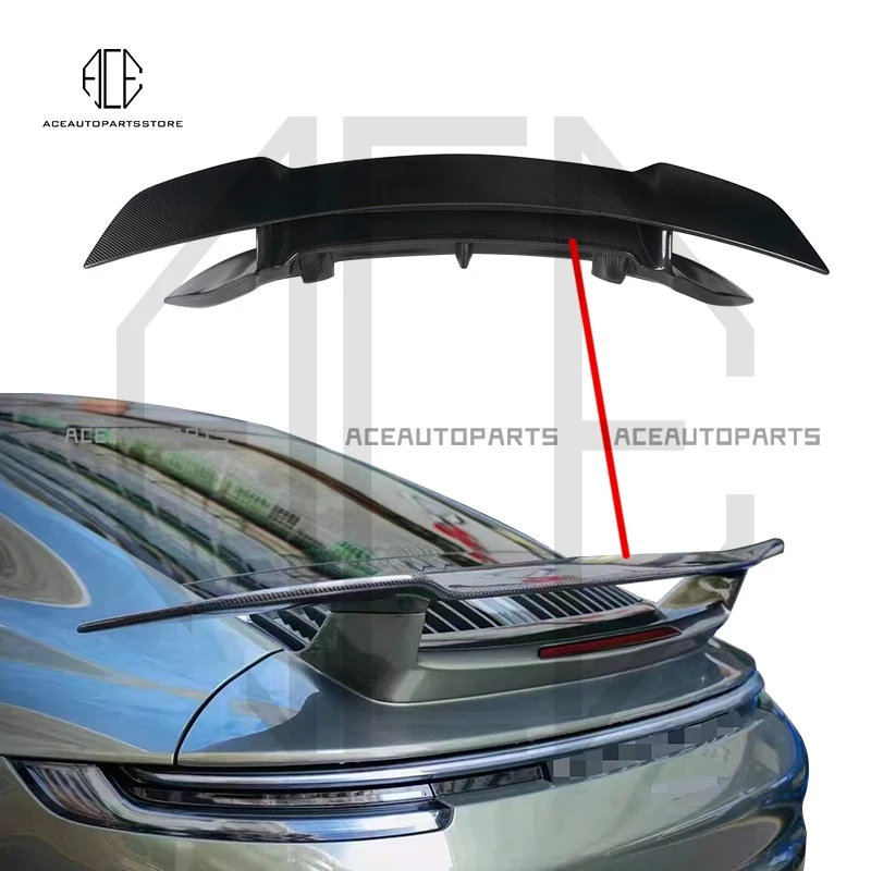 Excellent quality carbon fiber rear wing AC style rear spoiler wing suitable for Porsche 911 992