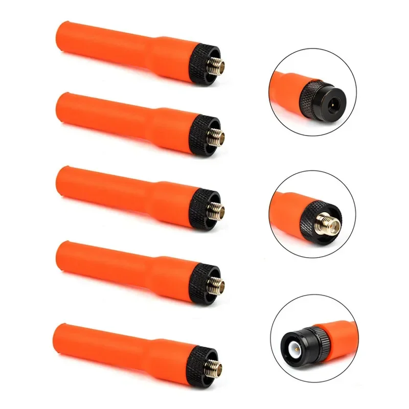 

5PCS SF20 SF-20 Red SMA Male/SMA Female/BNC Connector VHF+UHF Soft Antenna for Baofeng Kenwood 2 Way Dual Radio Walkie Talkie