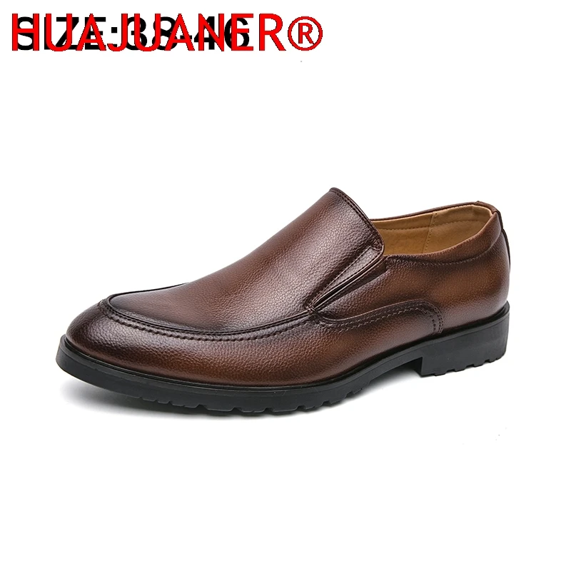 

New High quality Men's Leather Loafers Big Size 38-46 Slip-On Dress Shoes for Business Casual Comfortable Soft Sole Shoes Men