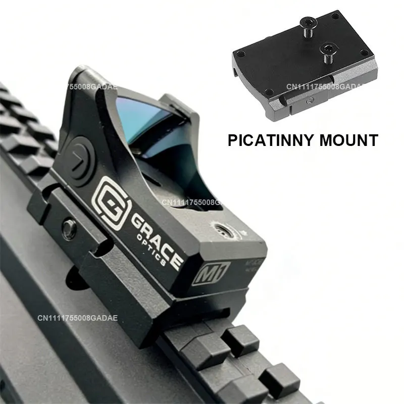 GRACE M1/M2 Topless Red Dot Sight 3MOA Reflex Riflescope Sight for Pistol G17 G19 Handgun w/ 1913 Mount 20mm Rail Tactical Gear