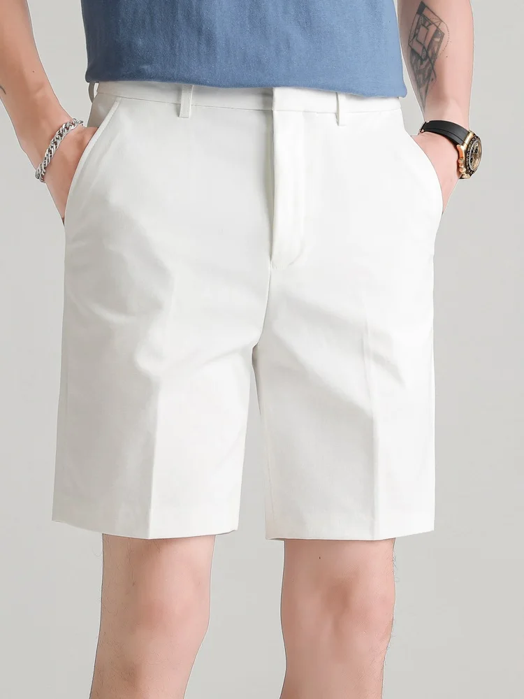 

Men's Summer Thin Ice Silk Short Pants Casual Loose Fit Five-Point Pants Straight Leg Pure Color Youth Trend Summer Fashion