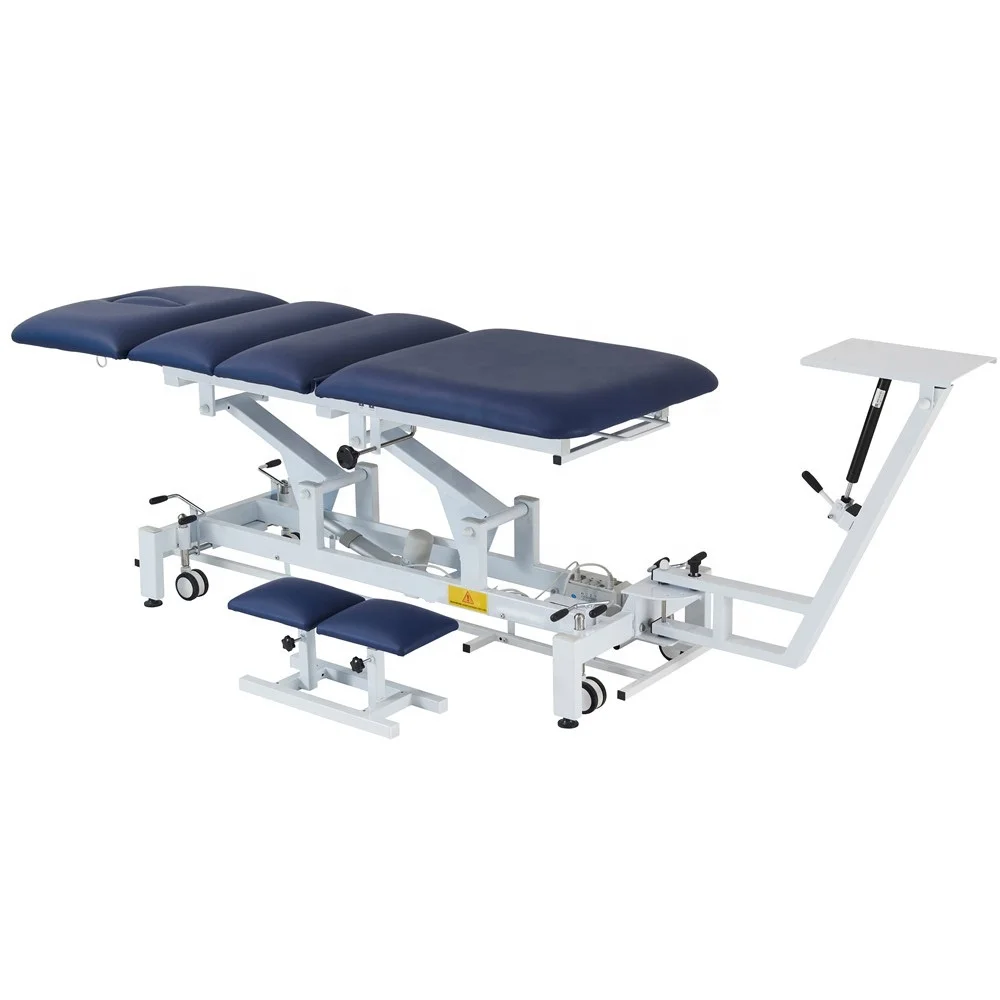 4 Section Electric Traction Bed Portable Physical Therapy Table Hospital Chair