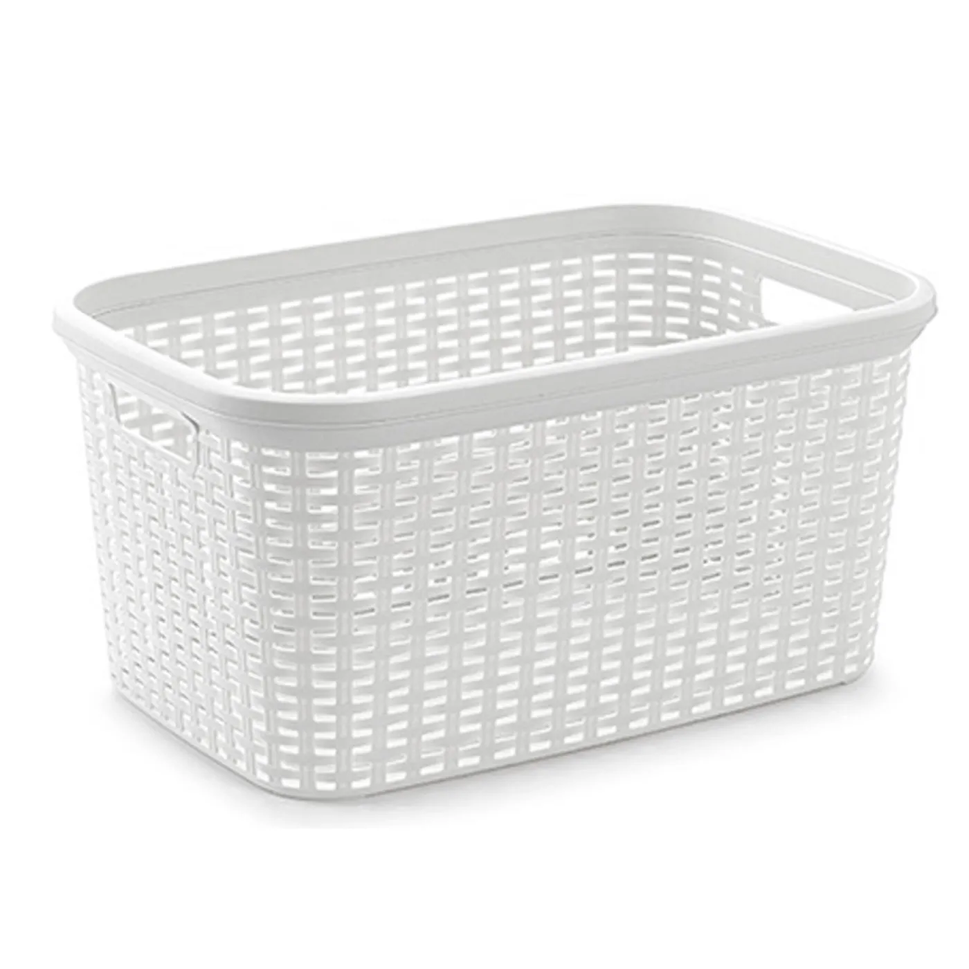 Plastic Forte rattan Plastic laundry basket with handles 26,5x53,5x36 cm, capacity 35 litres, pr organizer basket