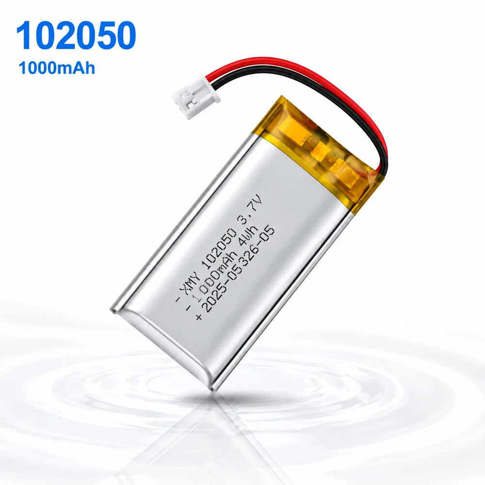 102050 3,7 V Polymer-Lithium-kleiner wiederaufladbarer Akku 1000 mAh Li-Po für Stahl-Bluetooth-Lautsprecher-Ladegerät-Batterien MP3/4/5