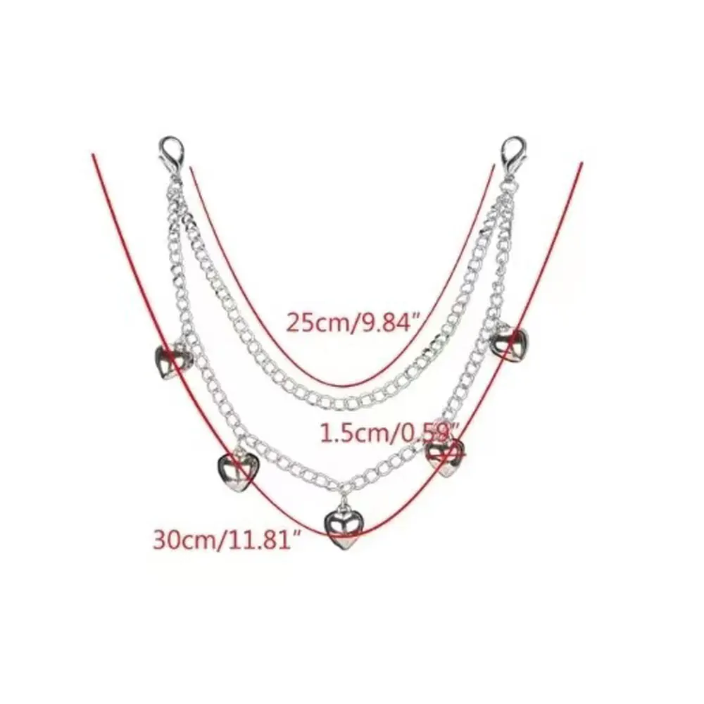 Y2k Metal Pearl Chain Strap For Bags Multi-layer Bag Chain For Handbag DIY Handles Star Pendant Shoulder Bag Chain Accessories