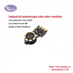 Ultra short USB 1MP 7mm endoscope camera module side view FOV80゜OV9734 industrial pipeline auto repair probe  EZ-EN70S-RT