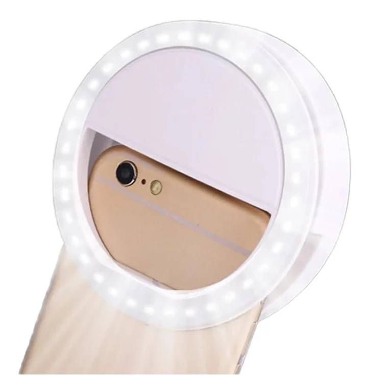 Mini anillo de luz LED portátil para Selfie, precio de fábrica, recargable, relleno móvil, fotografía, Compatible con teléfonos móviles