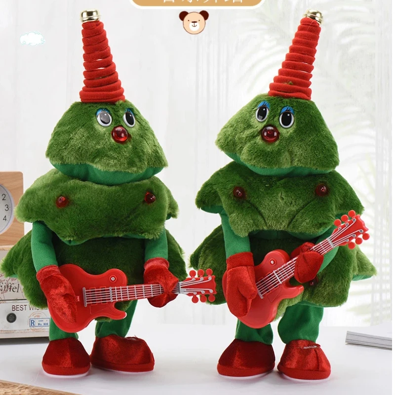 Tańcząca Śpiewająca Choinka Pluszowa Zabawka Animowana Muzyczna Elektryczna Lalka Wypchana Zwierzęca Poduszka Kawaii Uroczy Prezent Dla Dziewczynek Dzieci
