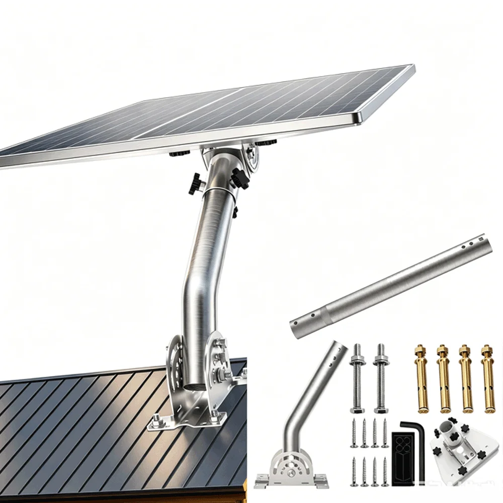 Starlink Gen 3 Long Mount,160° Adjustable Tilt,Roof Wall Pole Mount,with Pole and Pipe Adapter, for Standard 4X, Enterprise Dish